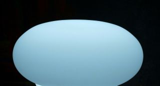 VTG Laurel Mushroom Shade Mid - Century Modern Table Lamp Floor Light Glass Globe 6