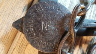 S.  Newhouse 4 Antique Trap,  Figure 8 Chain,  Stamped Springs,