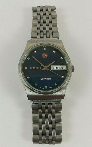 Vintage Rado Voyager 636.  3487.  4 Automatic Watch 17 Jewels Swiss