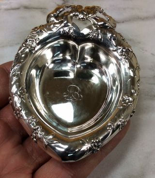 Vintage Early Reed Barton Sterling Silver Heart Candy Bowl Dish 325 - 25.  4 Grams