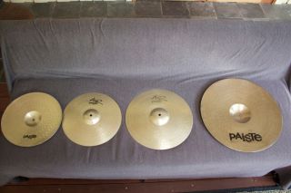 4 Paiste Cymbals German Hand Made - Rare 402 Series - 2x14,  16 And 20 Inch