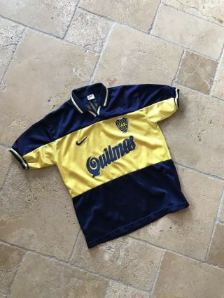 Boca Juniors 1996/98 Vintage Home Football Shirt Soccer Jersey Nike Jrs Rare