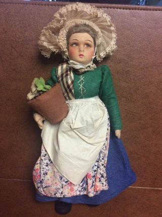 Vintage Alberani Vecchioti Italy Cloth Doll Lenci Style Doll