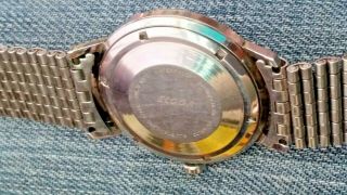 Vintage ELOGA 25 Jewels Automatic Men ' s Swiss Watch NSA Bracelet Strap Stainless 5