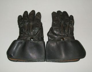 Old Vtg Ca 1950s Harley Davidson Leather Motorcycle Gauntlet Gloves Size 9