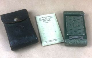 Vintage Girl Scout Kodak Vest Pocket Camera W/case/booklet - Hard Find
