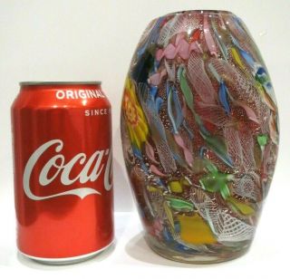 Rare Large Vintage Murano - AVeM ' TUTTI FRUTTI ' Glass Vase 2