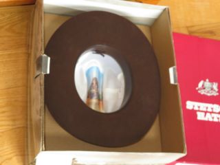 Stetson Cowboy Hat 4X Beaver Fur Chocolate 7 3/8 Vintage w/ Box (R709) 3