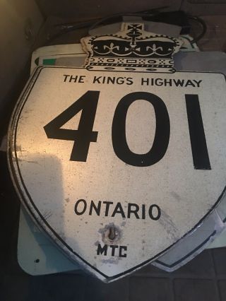 Rare Vintage Retired The Kings Highway Sign 401