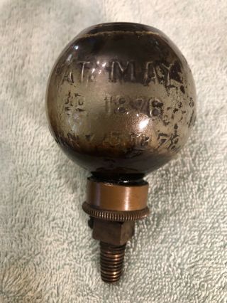 Vintage 1878 Cincinnati Brass Glass & Brass Drip Oiler - For Elevator