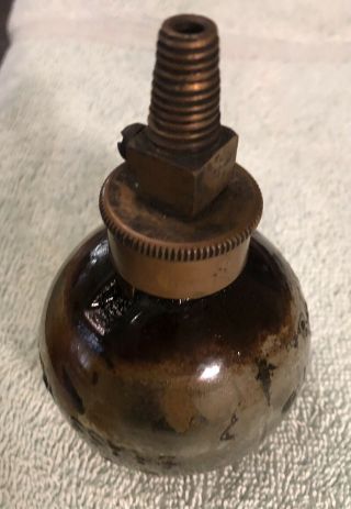 Vintage 1878 Cincinnati Brass Glass & Brass Drip Oiler - for Elevator 4