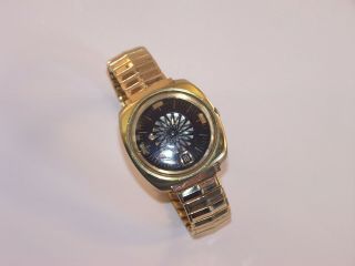 Vintage Ernest Borel Automatic Cocktail Kaleidoscope Gold Plated Men ' s Watch 6