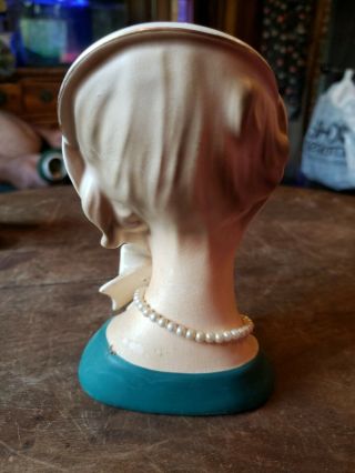 Vintage Unknown Maker Lady Head Vase / Planters Japan 5