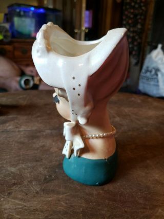 Vintage Unknown Maker Lady Head Vase / Planters Japan 6
