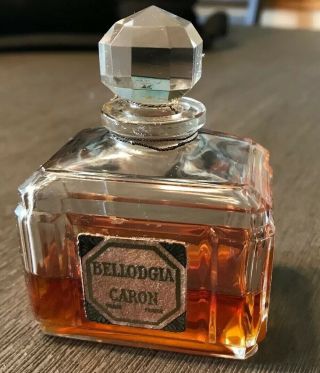 Vintage Bellodgia Caron Perfume Extract Splash Baccarat Crystal Bottle Paris 2oz