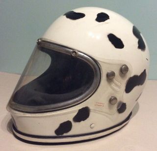 Vintage Griffin (clubman Gx?) Motorcycle Helmet & Face Shield Air Dam 60 