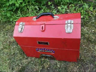 Old Red Vintage Snap On Rusty Chippy Paint Toolbox Patina Needs Tlc Prop