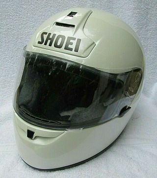 Vintage Motorcycle Helmet Shoei Rf900 Size Large Pearl White