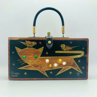 Enid Collins Of Texas 1963 “pussy - Foot” Box Bag
