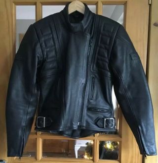 Bnwot Never Worn Vintage Belstaff Twin Track Heavy Leather Bike Jacket Size 6/8
