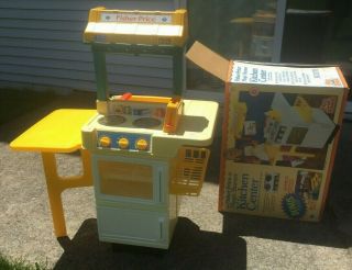 Vintage Fisher - Price Fun With Food Kitchen Playset With Box Child Toy