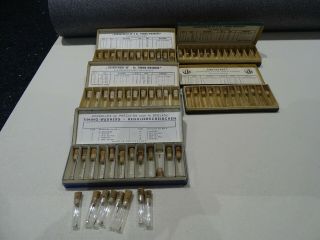 5 Boxes Of Vintage Esser /wit Ass.  Of 3 Gr.  Timing Washers For Swiss Watches