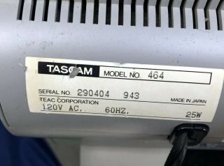 Vintage TASCAM 464 Portastudio Cassette Recorder (Made in Japan) 5