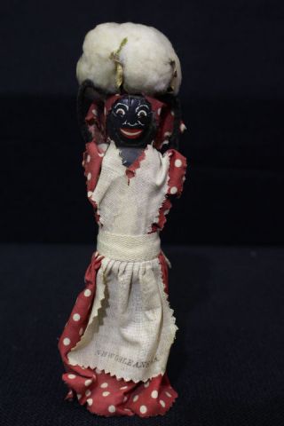Vintage Black Mammy Cotton Seed Wooden Doll/ Toy,  Orleans Souvenir