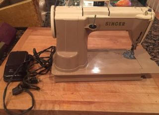 Vintage Singer 301A Sewing Machine W Bobbin Case Simanco 45750 & Instructions 2