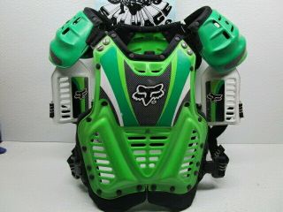 Vintage Fox Roost 2 Racing Chest Protector Green Adult Vmx