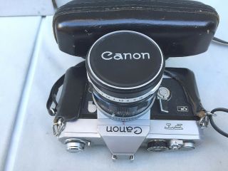 Canon FT QL 35mm Camera with 50mm 1:1.  4 285125 With Case - Vintage 5