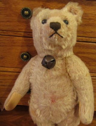 Antique 9 1/2 " Fully Jtd Mohair Teddy Bear W/shoe Button Eyes Steiff