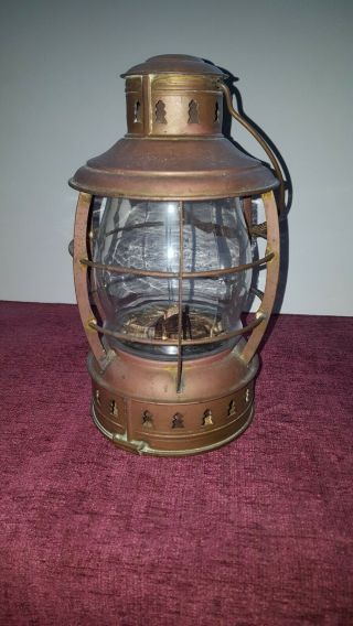 Vintage Perko Brass Ship / Marine / Nautical Lantern