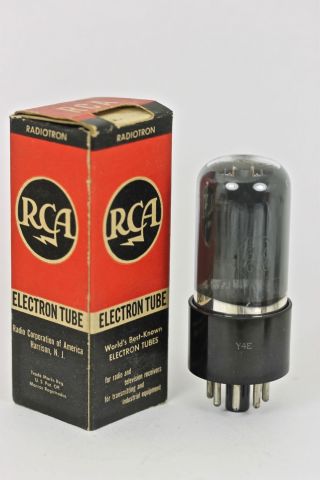 NOS RCA 6V6GT Vintage Tube 1950 ' s BLACK - PLATE SQUARE - GETTERS SMOKED - GLASS HIGHmA 5
