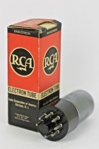 NOS RCA 6V6GT Vintage Tube 1950 ' s BLACK - PLATE SQUARE - GETTERS SMOKED - GLASS HIGHmA 6
