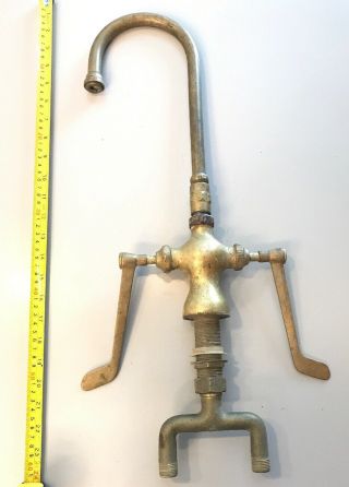 Antique Brass American Standard Vintage Farm Faucet Made In Usa Repurpose Plumb