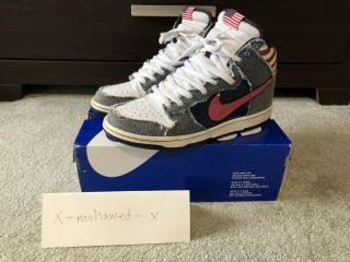 Nike Sb Dunk High Born In The Usa 4th Of July Size 10 Og Rare