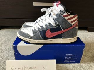 NIKE SB DUNK HIGH BORN IN THE USA 4th of JULY SIZE 10 OG RARE 2