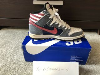 NIKE SB DUNK HIGH BORN IN THE USA 4th of JULY SIZE 10 OG RARE 8