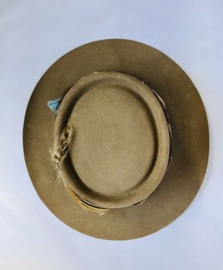 Vintage John B.  Stetson 3xxx Beaver Hat Corral Western Wear Size 6 7/8