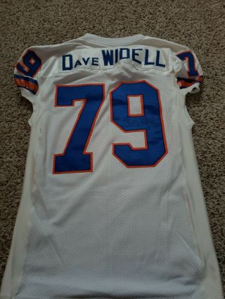 Dave Widell Ultra Rare Signed Denver Broncos Game Used/wornjersey