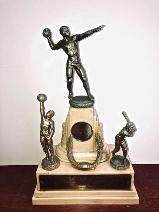 Rare1952 East Haven Connecticut H.  S.  Baseball,  Football,  Basketball 3 - Sport Trophy