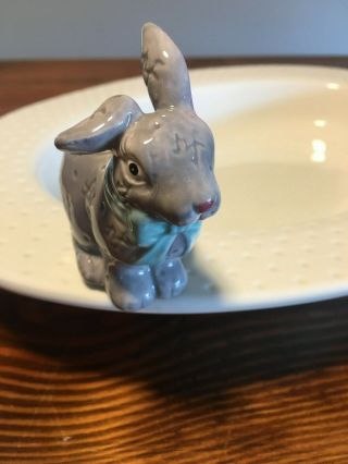Nora Fleming Retired Rare Bunny with Blue Scarf 3