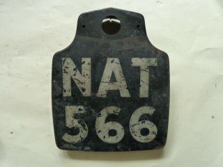 Vintage Rear Number Plate - Norton.
