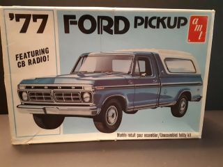 Amt Vintage 1977 Ford Pickup F350 Styleside 1/25 Scale Rare Model Kit T482