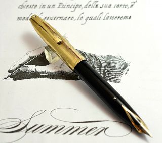 Vintage Sheaffer Pfm Black Fountain Pen,  Usa (r.  Cm 668)