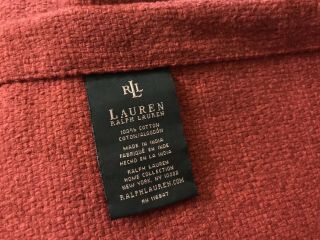 Vtg Ralph Lauren King Size Bedspread Quilt Woven 100 Cotton Coverlets Pristine
