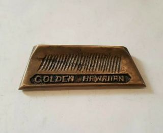 Vintage Golden Hawaiian Guitar Solid Brass Slide