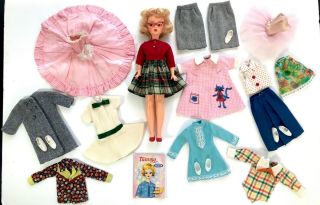 Vintage 1960s Ideal Blonde Tammy Doll Clothes Shoes,  Clone Items Euc Barbie