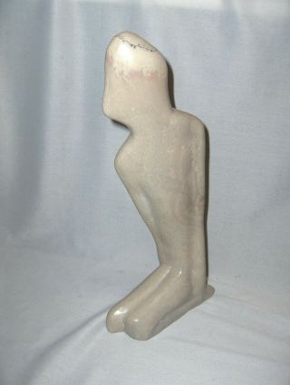 Vintage Art Nouveau Modern Art Carved Stone Marble Statue Sculpture Figurine